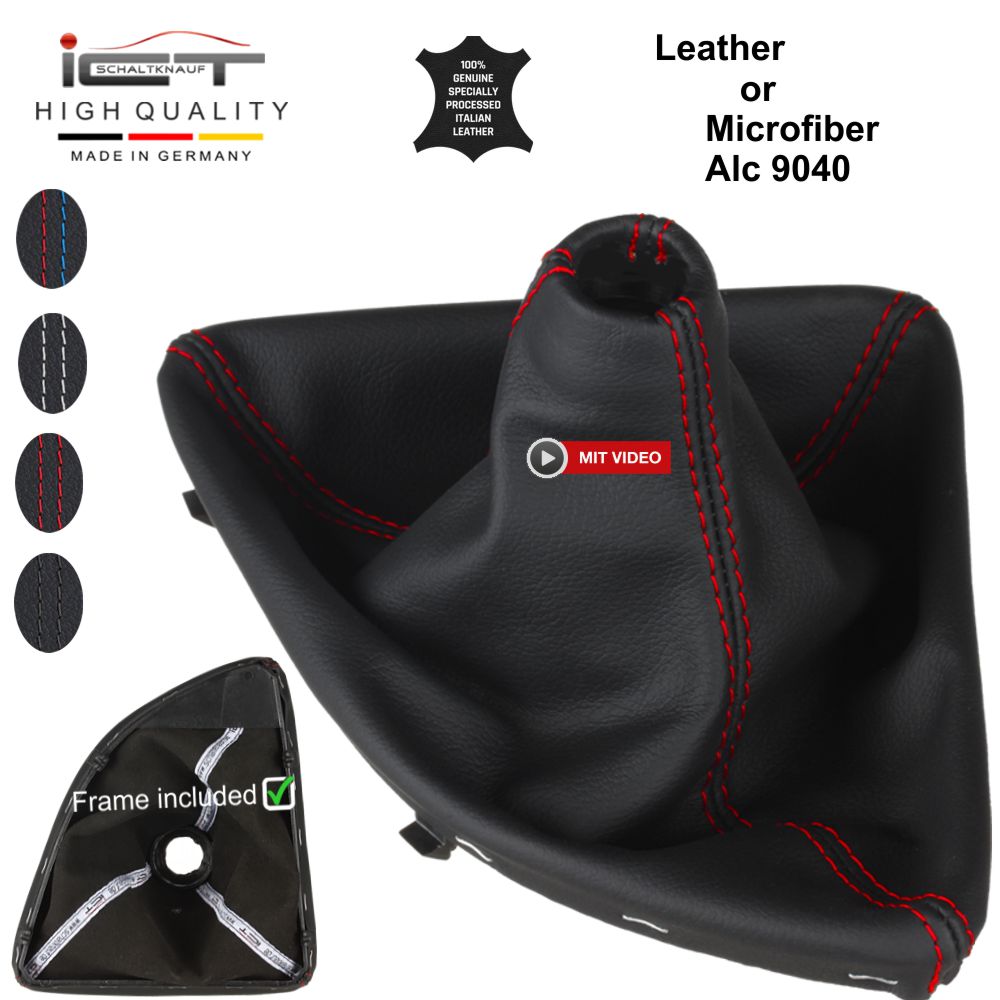 BMW 1 Series E87 E81 E82 E88 (2004 – 2011) pomo de la palanca de cambios Alcantara cuero funda