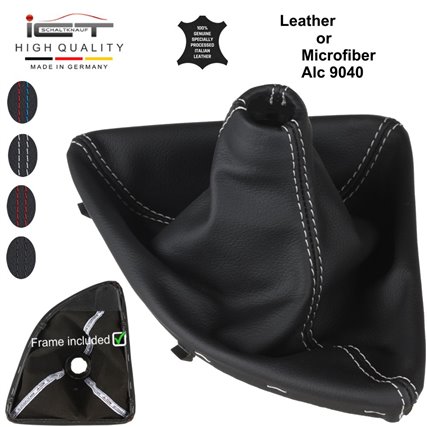 BMW 1 Series E87 E81 E82 E88 (2004 – 2011) pomello del cambio pelle e cuffia con telaio di montaggio