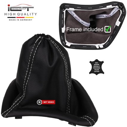 Mercedes Sprinter W906 VW Crafter 2E C1 (2006-2018) shift gear knob boot gaiter leather mounting frame