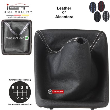 Mercedes Benz  SLK R171 (2004-2011) Manuel manopla de câmbio de couro coifa com moldura de montagem