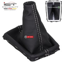 Volvo V70, S60, V60, XC70, S80 (2007-2015) Schaltknauf Schaltsack leder schaltmanschette mit rahmen