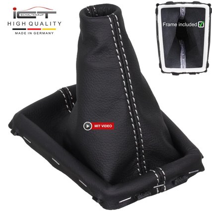 Volvo V70, S60, V60, XC70, S80 (2007-2015) pomello del cambio pelle e cuffia con telaio di montaggio