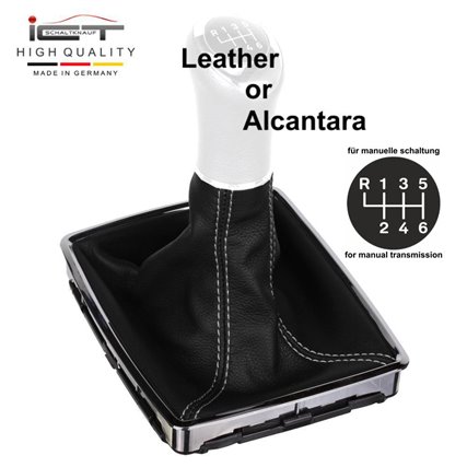 VW Bus T5 (2003–2015) Transporter Caravelle Multivan California shift gear knob boot gaiter cover Alcantara leather