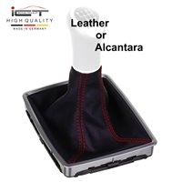 VW Bus T5 (2003–2015) Transporter Caravelle Multivan California pomello del cambio pelle e cuffia con telaio di montaggio