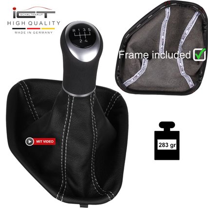 ict shift knob with grey stitching BMW 5 Series E39 (1994-2004)