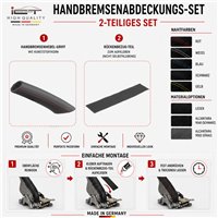 Kit Ricambio Copertura Freno a Mano Pelle Alcantara® per Porsche 911 997 Boxster Cayman 987 GT3 Carrera 4S