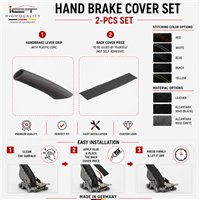 Lieferumfang Ersatz Handbremshebel Bezug Leder Alcantara® für Porsche 911 997 Boxster Cayman 987 GT3 Carrera 4S