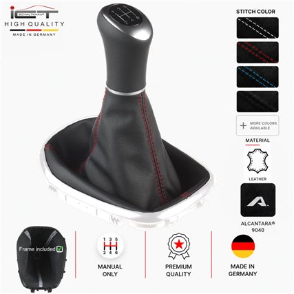 Opel Karl, Vauxhall Viva, Chevrolet Spark manopla de câmbio Alcantara couro coifa