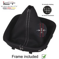 VW Jetta (2005-2022) shift gear boot gaiter cover Alcantara leather
