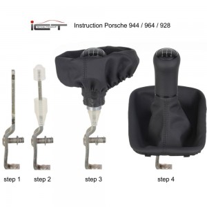 Schaltknauf Schaltsack Porsche 928 leder schaltmanschette