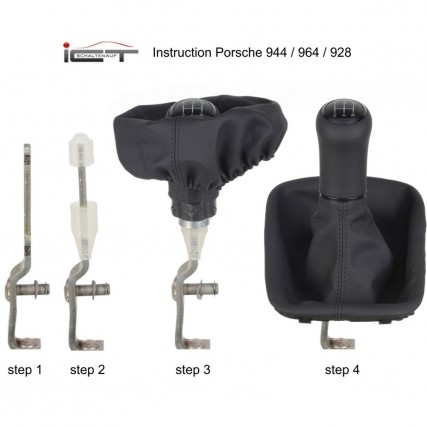 Porsche 928 vista inferior de la funda de la palanca de cambios