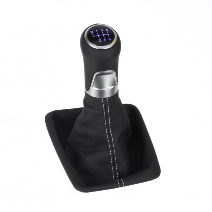 ict pommeau de vitesse avec coutures noires Seat Alhambra 2 Typ 7N