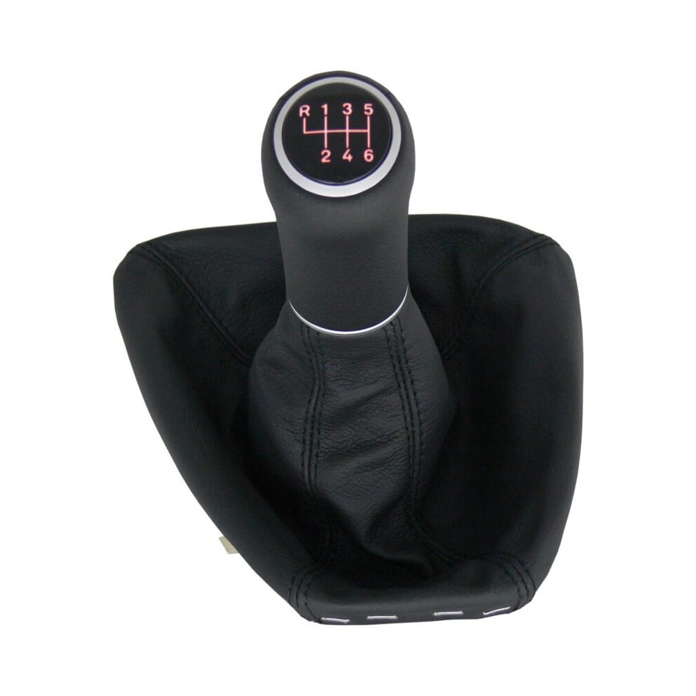 Pommeau De Levier De Vitesse 6 Vitesses En Cuir ABS Noir Pour BMW E81 E82 E87 E88 - Avec Soufflet