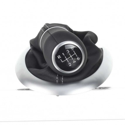 ict pomello del cambio con cuciture grigie Porsche 911 996 con marco decorativo