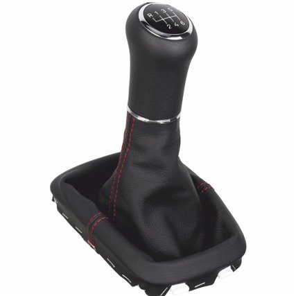 ict pommeau de vitesse avec coutures rouges VW Sharan 1 Typ 7M