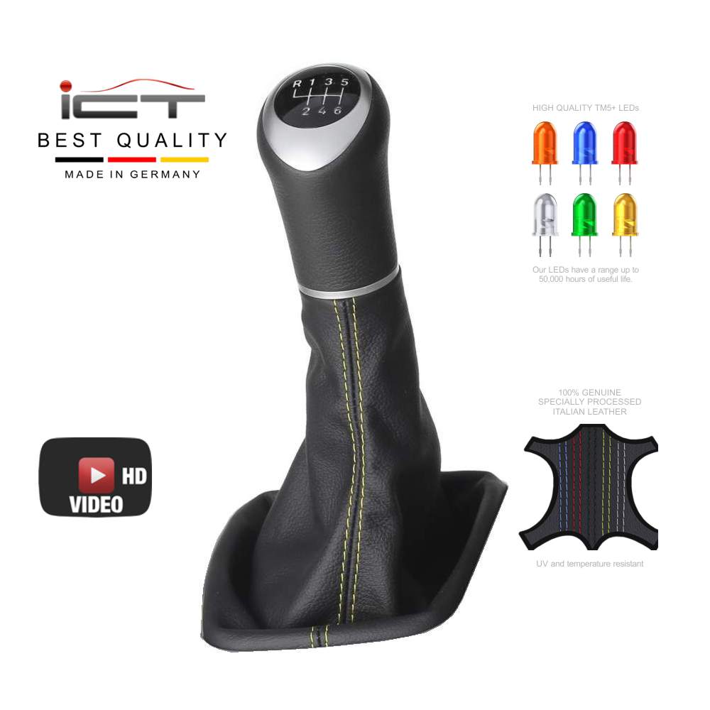 Renault Megane III 3 shift gear knob boot gaiter cover Alcantara leather