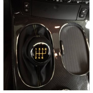 ict manopla de câmbio com costura cinza Chevrolet Corvette C5 C6