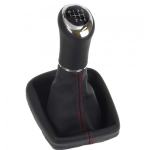 ict pomo de la palanca de cambios con costuras rojas Audi A1 A3 Q3 Typ 8X 8P 8U